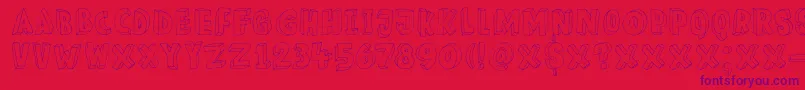DkMeshuggeneh Font – Purple Fonts on Red Background