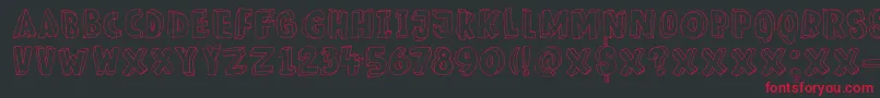 DkMeshuggeneh Font – Red Fonts on Black Background