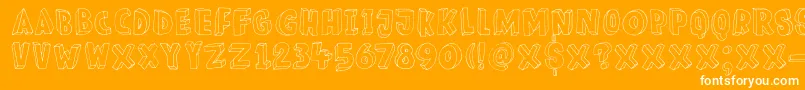 DkMeshuggeneh Font – White Fonts on Orange Background
