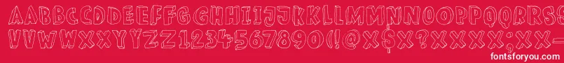 DkMeshuggeneh Font – White Fonts on Red Background