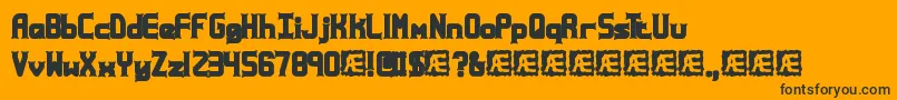 Ataxia Font – Black Fonts on Orange Background