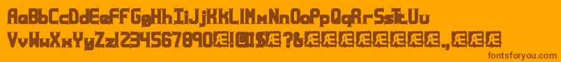 Ataxia Font – Brown Fonts on Orange Background