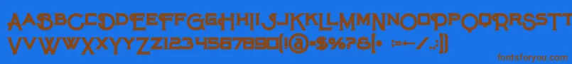Maroonbold Font – Brown Fonts on Blue Background