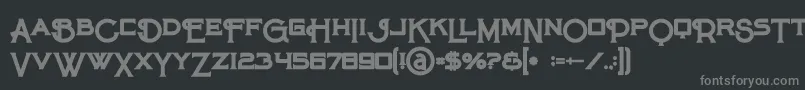 フォントMaroonbold – 黒い背景に灰色の文字