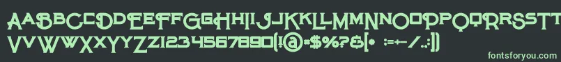 Maroonbold Font – Green Fonts on Black Background