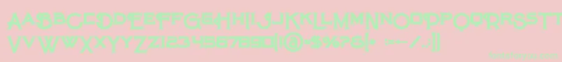 Maroonbold Font – Green Fonts on Pink Background