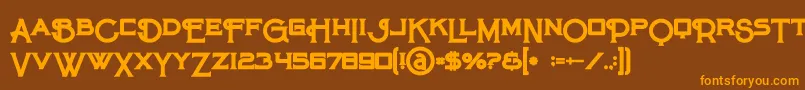 Maroonbold Font – Orange Fonts on Brown Background