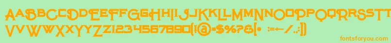 Maroonbold Font – Orange Fonts on Green Background