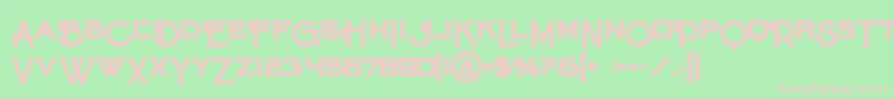 Fonte Maroonbold – fontes rosa em um fundo verde