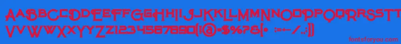 Maroonbold Font – Red Fonts on Blue Background