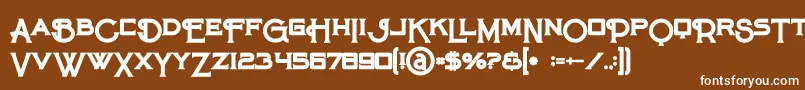 フォントMaroonbold – 茶色の背景に白い文字