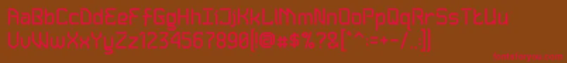 フォントSlicedabv2 – 赤い文字が茶色の背景にあります。