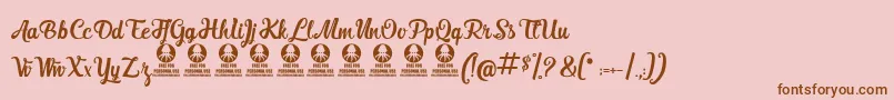 BlancheDeLaFontaine Font – Brown Fonts on Pink Background