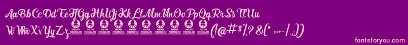 BlancheDeLaFontaine Font – Pink Fonts on Purple Background