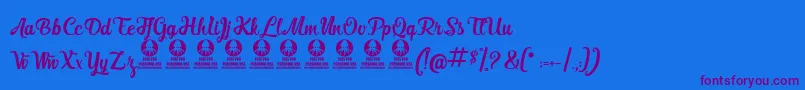 BlancheDeLaFontaine-fontti – violetit fontit sinisellä taustalla