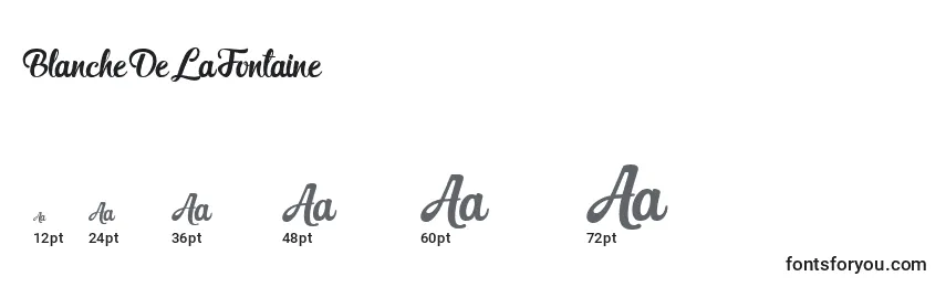 BlancheDeLaFontaine Font Sizes