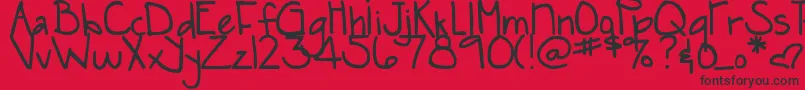 DjbSnarkyBessStraight Font – Black Fonts on Red Background