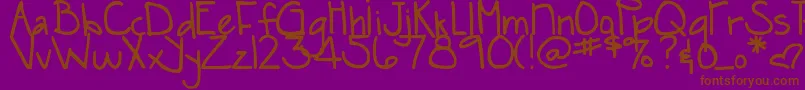 DjbSnarkyBessStraight Font – Brown Fonts on Purple Background