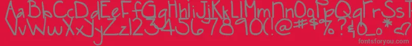 DjbSnarkyBessStraight Font – Gray Fonts on Red Background