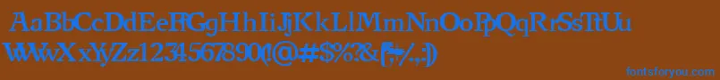 NewjournalCyrillicBold Font – Blue Fonts on Brown Background