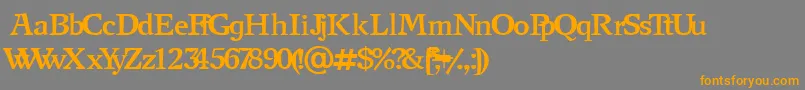 NewjournalCyrillicBold Font – Orange Fonts on Gray Background