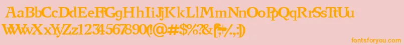 NewjournalCyrillicBold Font – Orange Fonts on Pink Background