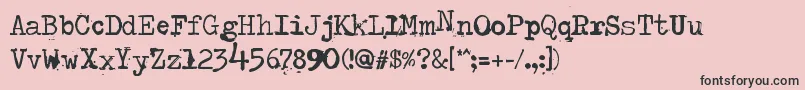 TypeRa Font – Black Fonts on Pink Background