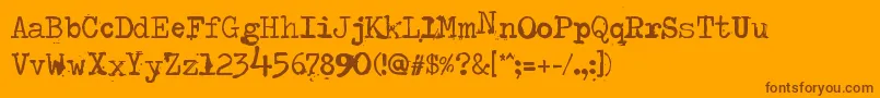 TypeRa Font – Brown Fonts on Orange Background