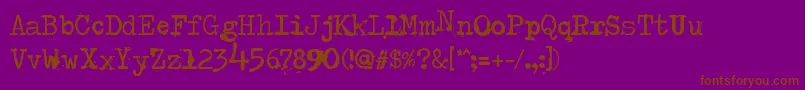 TypeRa Font – Brown Fonts on Purple Background