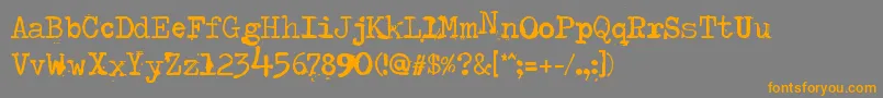 TypeRa Font – Orange Fonts on Gray Background