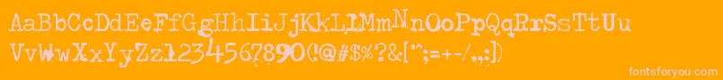 TypeRa Font – Pink Fonts on Orange Background