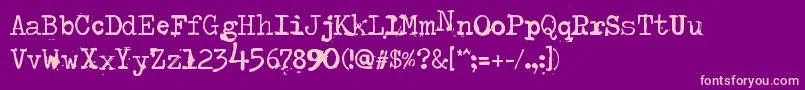 フォントTypeRa – 紫の背景にピンクのフォント