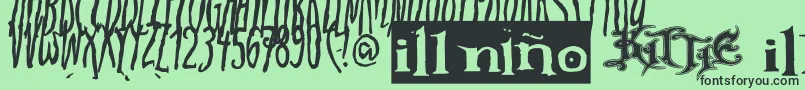AdistillersFontEdgy Font – Black Fonts on Green Background