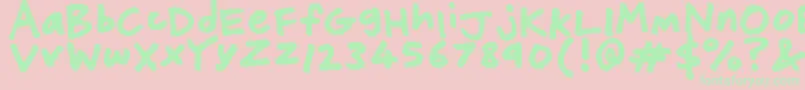 FriendlyFeltTips Font – Green Fonts on Pink Background