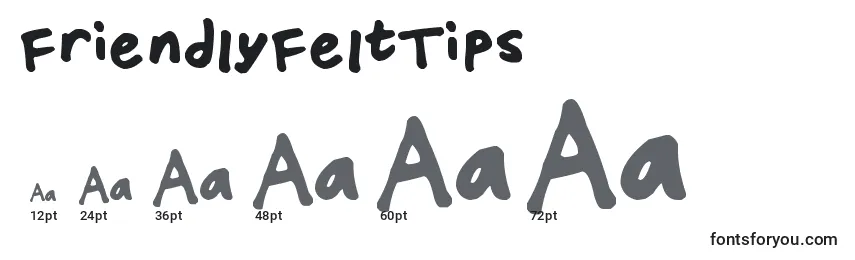 FriendlyFeltTips Font Sizes