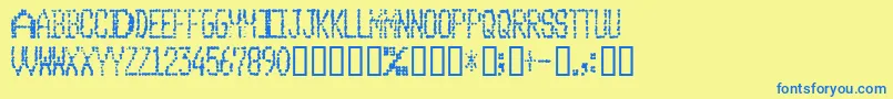 ClubDia Font – Blue Fonts on Yellow Background