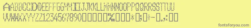 ClubDia Font – Gray Fonts on Yellow Background