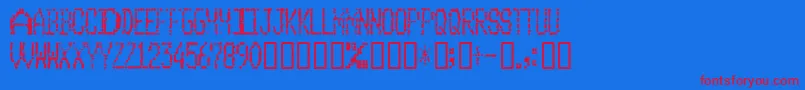 ClubDia Font – Red Fonts on Blue Background