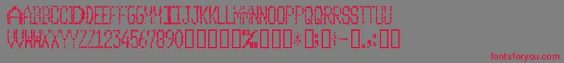 ClubDia Font – Red Fonts on Gray Background