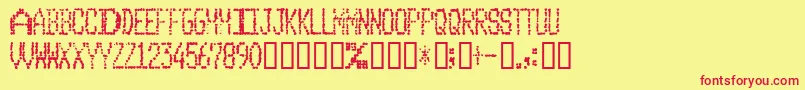 ClubDia Font – Red Fonts on Yellow Background