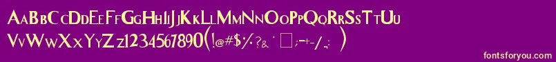 Charmedopening Font – Yellow Fonts on Purple Background