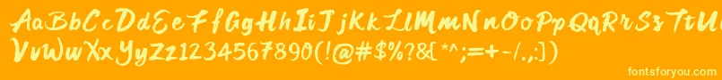 Lisätietoja Pfdf-fontista Pfdf-fontti – keltaiset fontit oranssilla taustalla