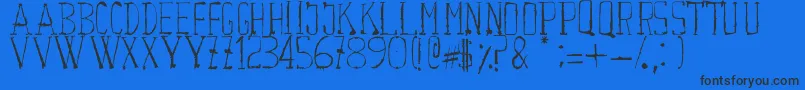 Courwette Font – Black Fonts on Blue Background
