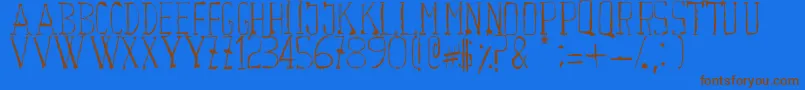 Courwette Font – Brown Fonts on Blue Background