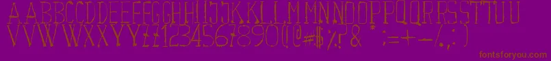 Courwette Font – Brown Fonts on Purple Background