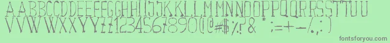 Courwette Font – Gray Fonts on Green Background