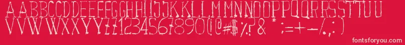 Courwette Font – Pink Fonts on Red Background