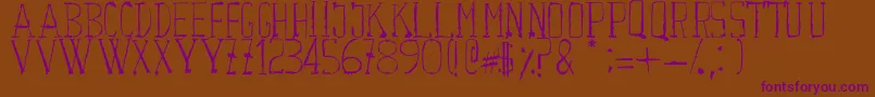 Courwette Font – Purple Fonts on Brown Background