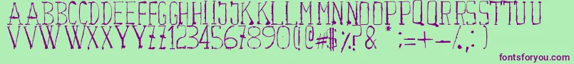 Courwette Font – Purple Fonts on Green Background
