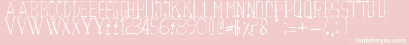 Шрифт Courwette – белые шрифты на розовом фоне